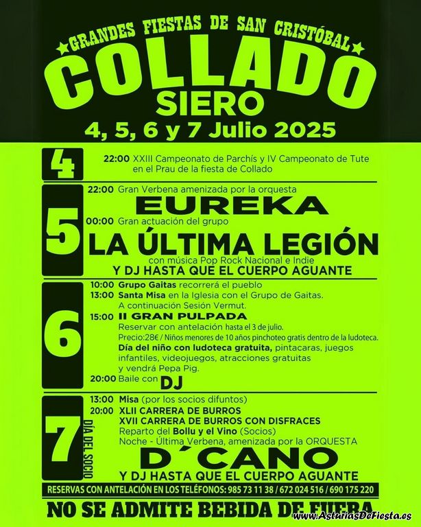 Fiesta de San Cristóbal en Collado 2025